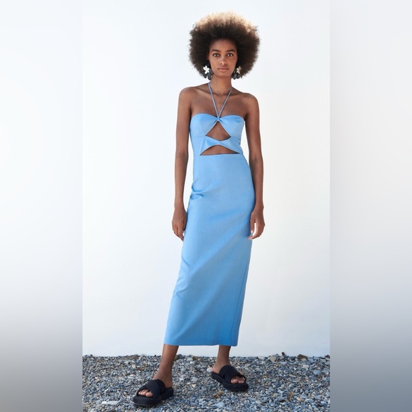 Zara Dresses & Skirts - Zara Cutout Halter Dress